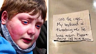 9-Year-Old Boy Gives Police Officer A Secret Note – Cop Reads It And Jumps Out Of His Chair In Shock