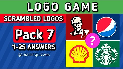 Logo Game, Scrambled logos. Pack 7 answers #logogame @brainitquiz