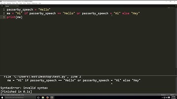 Ternary Operators in python
