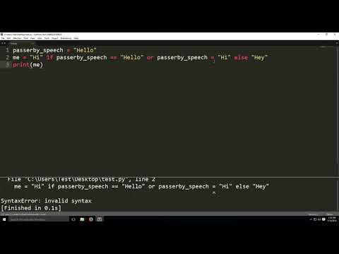Ternary Operators in python