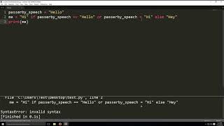 Ternary Operators in python