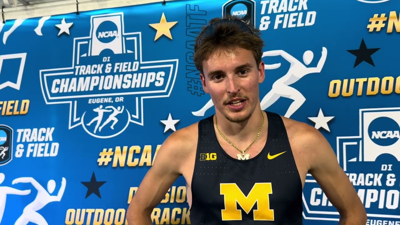 Trent McFarland after taking 2nd in 2026 NCAA 1500 final