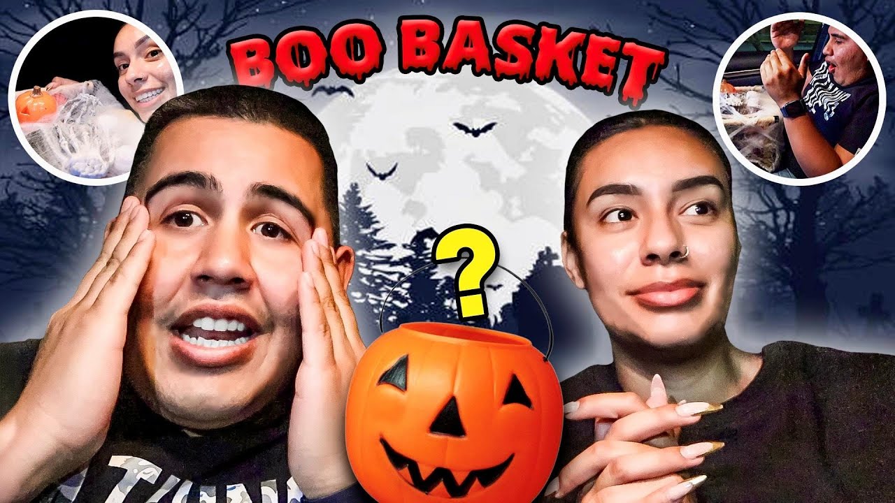 SURPRISING EACH OTHER WITH BOO BASKETS!! *He took the crown* - YouTube