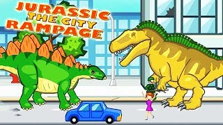 Jurassic The City Rampage 2017 part 3 - Acrocanthosaurus, Stegosaurus & Dimorphodon | Eftsei Gaming screenshot 2