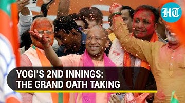 Yogi Adityanath’s record second oath as U.P CM in presence of PM Modi, Shah