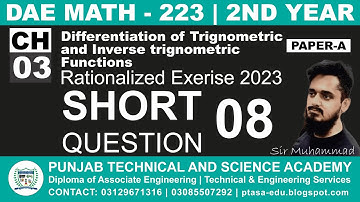 DAE MATH 223 Chapter 3 Short Question 8