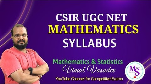 Mathematical Science - Syllabus - CSIR UGC NET