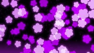【With BGM】🌸Motion graphics background with soaring LightPurple neon cherry blossoms🌸