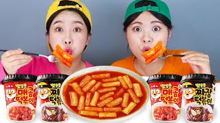 Mì Pororo TTeokbokki Mukbang DONA