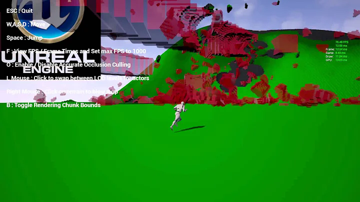 Unreal Engine 4 Voxel Plugin - Testing Transparent Mesh Buffer