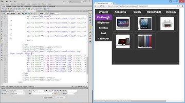 CSS ile Yatay Açılır Menü Yapımı 3 (Resimli Menüler)