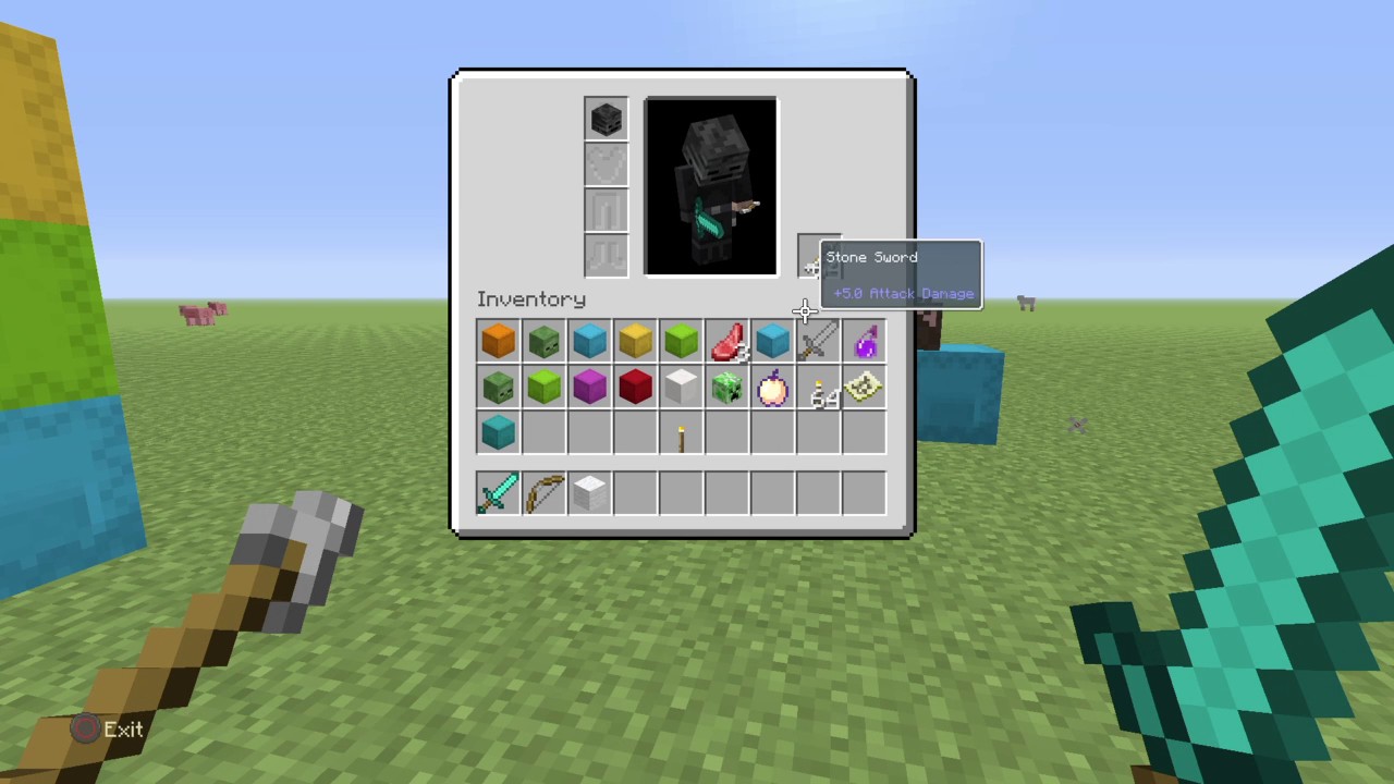 Minecraft: PlayStation 4 TU53-dual wielding and shulker boxes gameplay