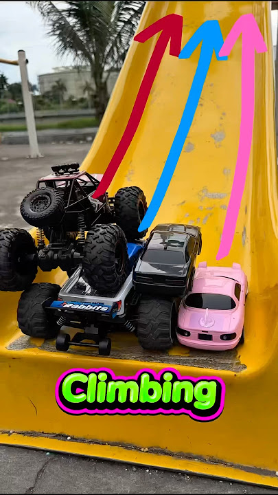 Only One Can Climb the Slide – RC Car Challenge!