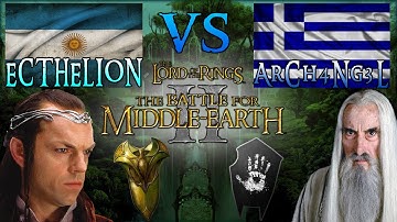 🟢ArCh4Ng3L vs Ecthelion! | Patch 1.09v2 BFME 2 Online Multiplayer