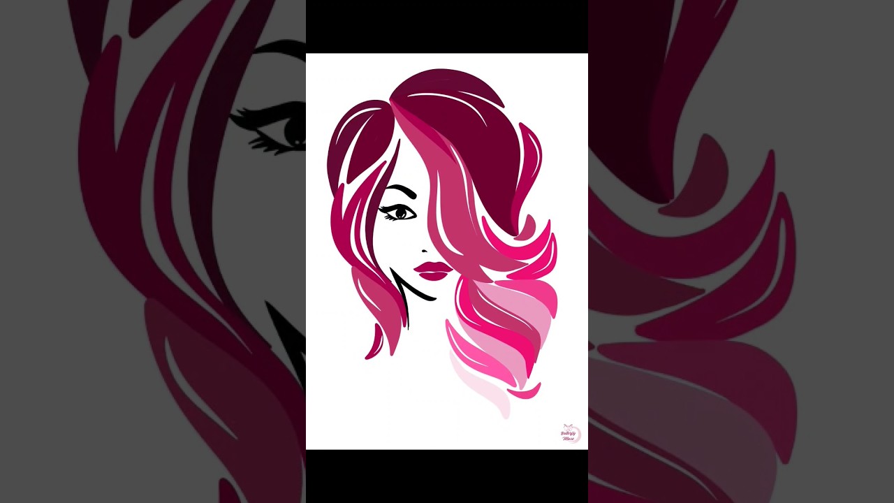 Abstract Portrait on iPad Procreate Part 5 Digital Art Series 🌸💖 