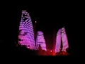 Flame towers LED illumination - Azerbaijan Baku