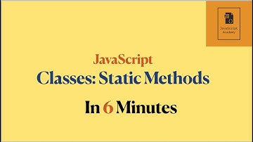 JavaScript Classes: Static Methods