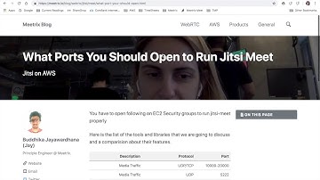 How to Install Jitsi Meet on AWS (Ubuntu 16.04)