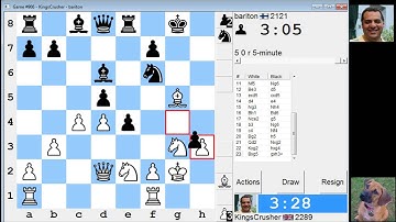 LIVE Blitz #2046 (Speed) Chess Game: White with Vienna Game Fianchetto (Hair-raiser!)
