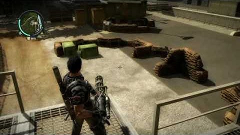 Just Cause 2 - Minigun glitch tutorial.