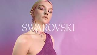 SWAROVSKI Women's Iconic Swan Rose gold Finish Pendant Necklace, Black Crystal  via amazon