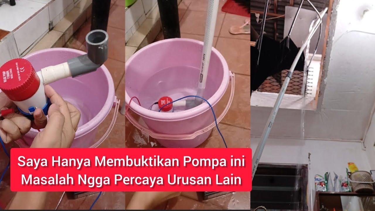 Pembuktian Pompa Bilge 12V bisa Angkat Air Sampe 4 meter ke atas