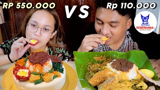 REAL FOOD VS FAKE FOOD !! MUKBANG  NASI PADANG PALSU & NASI PADANG ASLI || EDIBLE CAKE