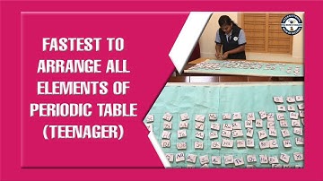 FASTEST TO ARRANGE ALL ELEMENTS OF PERIODIC TABLE TEENAGER
