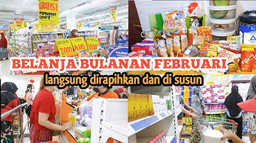 BELANJA BULANAN FEBRUARI ⁉️BELANJA HEMAT STOK AMAN