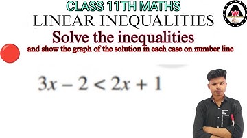 Solve and show the graph of the solution on number line 3x – 2 less than 2x + 1 || Worldeez Academy