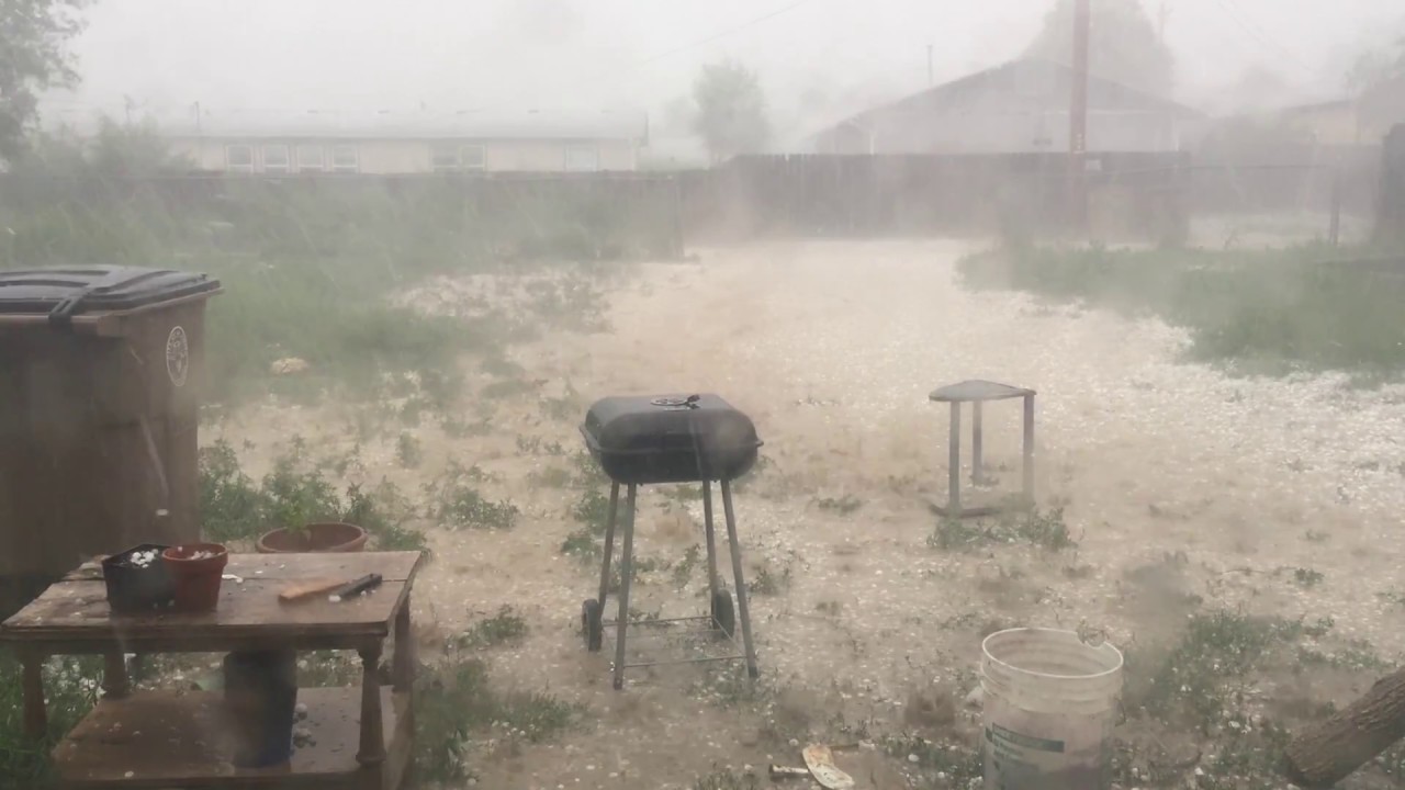 Crazy rain/hail storm in la junta colorado (2017) yards flooded YouTube