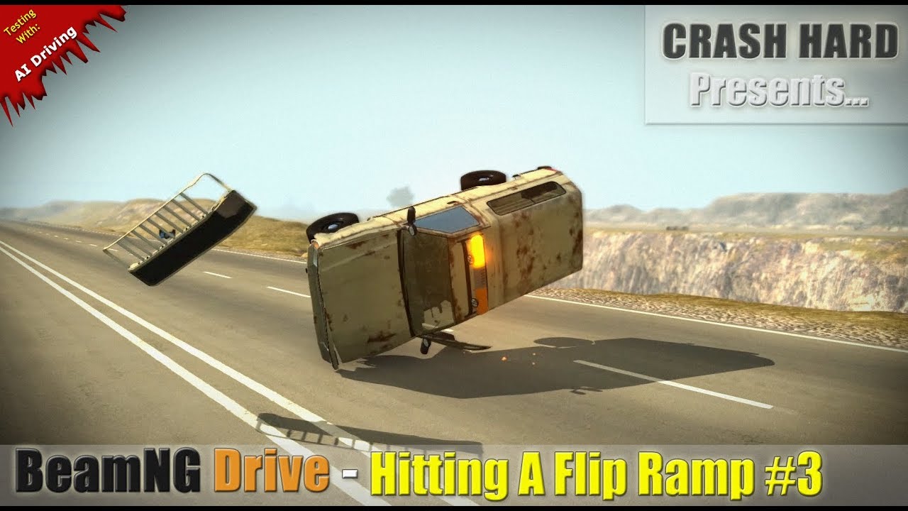 BeamNG Drive - Hitting A Flip Ramp #3