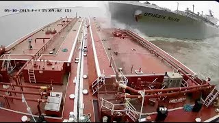 Collision of Liquefied Gas Carrier Genesis River with Voyager Tow (w/ bridge audio)
