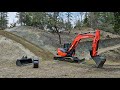 The new kubota kx 080 4 goes to work for the first time