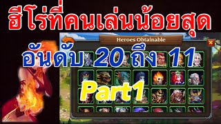 Heroes Charge จัดอันดับฮีโร่ที่คนส่วนใหญ่ไม่นิยมเล่น(อันดับ20ถึง11) EP.3 Part1 screenshot 5