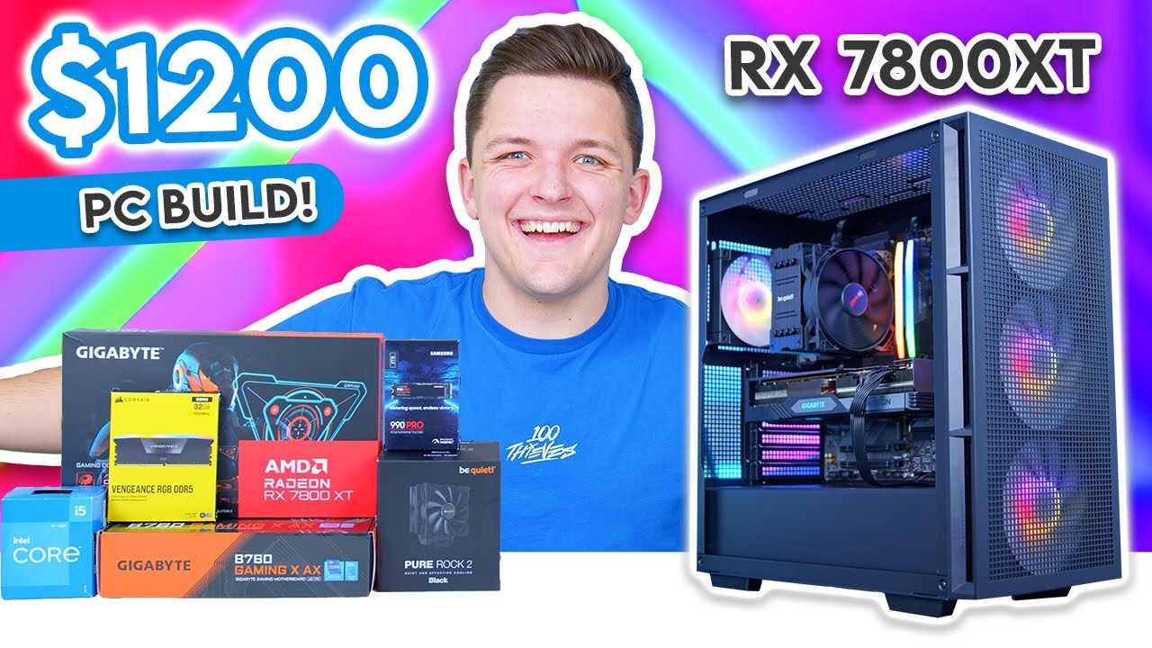 The BEST $1200 Gaming PC Build Right Now! 😄 [Full Build Guide ft. RX 7800  XT!] 