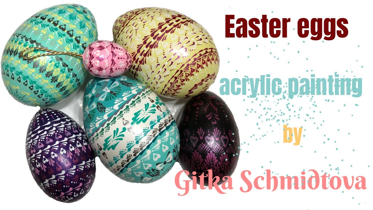 Easter eggs Pysanky acrylic painting by Gitka Schmidtova #easteregg # ...