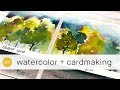 how to paint loose watercolor landscapes for greeting cards