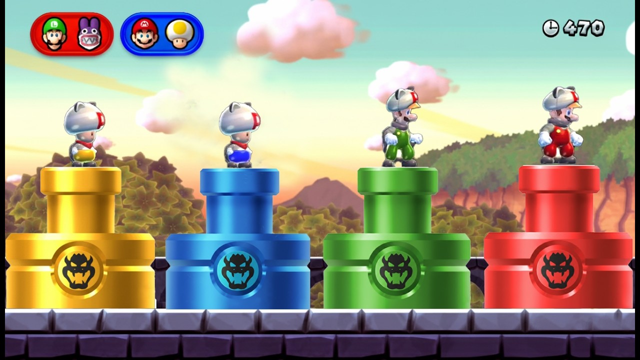 New Super Mario Bros. U Deluxe: 4 Players — Is This Even Possible?!