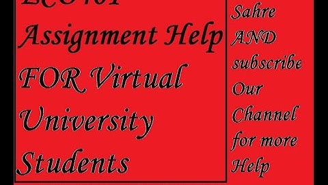 ECO401 Assignment For Students