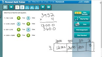 Go Math - 4th grade - Chapter 2 test review - ?s 1-4