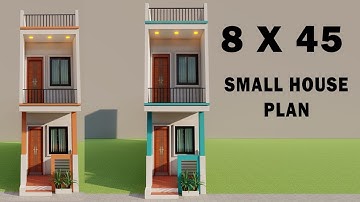 Small 4 Bedroom house plan,8 by 45 ghar ka naksha,New house Elevation,kam se kam kharche ka makan