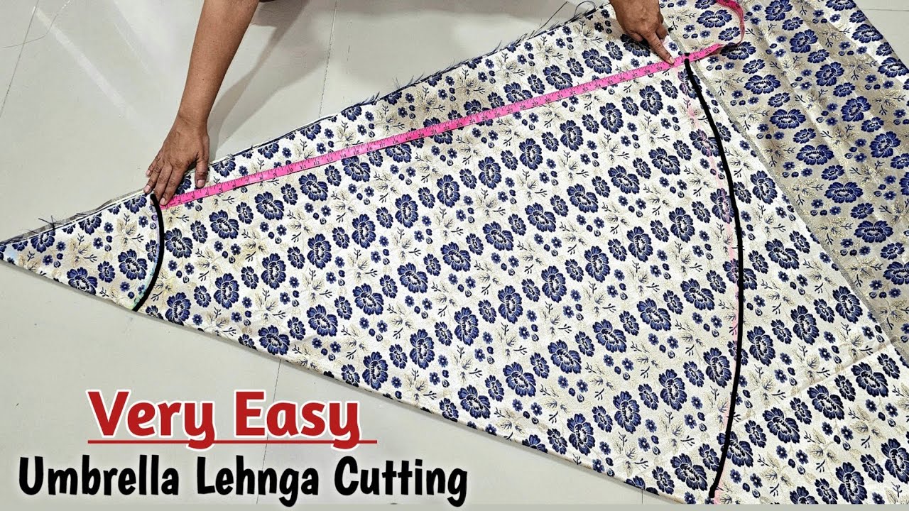 Umbrella Cut lehenga cutting and stitching | easy and simple way