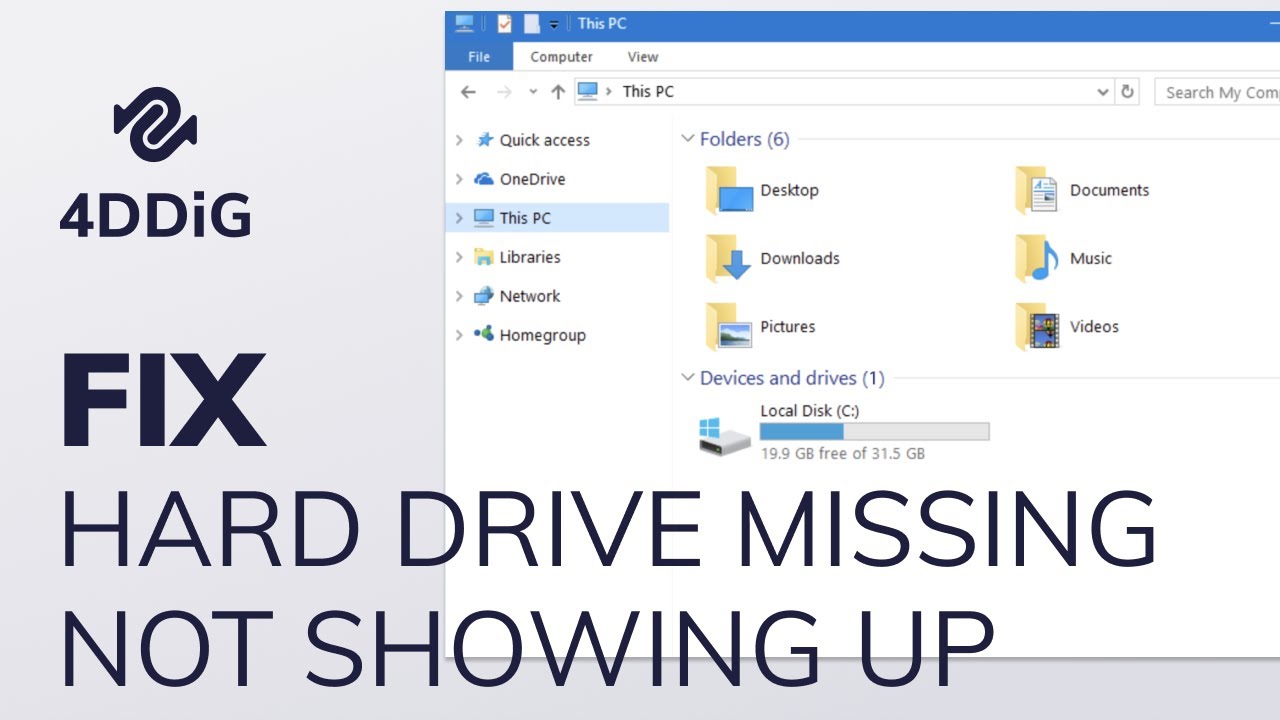 drive missing windows 10