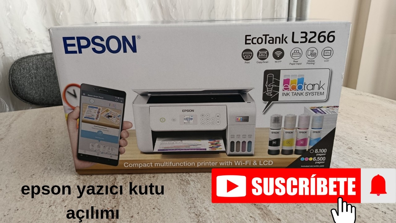 EPSON EcoTank L3266 printer unboxing/detailed guide 📌 - YouTube