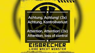 Eisbrecher- Kontrollverlust Lyrics With English Translation