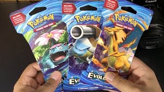 3 Pokemon Evolutions Booster Pack Openings! Secret Rare Pull!!
