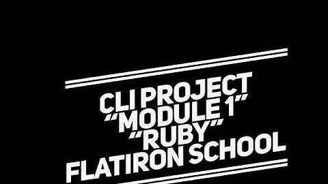 Flatiron CLI Project Demo