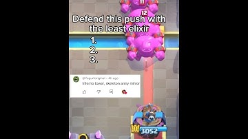 DEFEND THIS PUSH WITH LEAST ELIXIR #clashroyale #clashroyaleshorts #supercell #gaming
