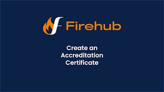 Create an Accreditation Certificate